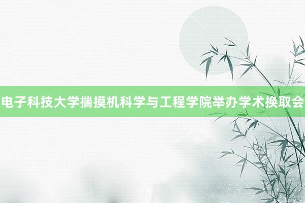 电子科技大学揣摸机科学与工程学院举办学术换取会